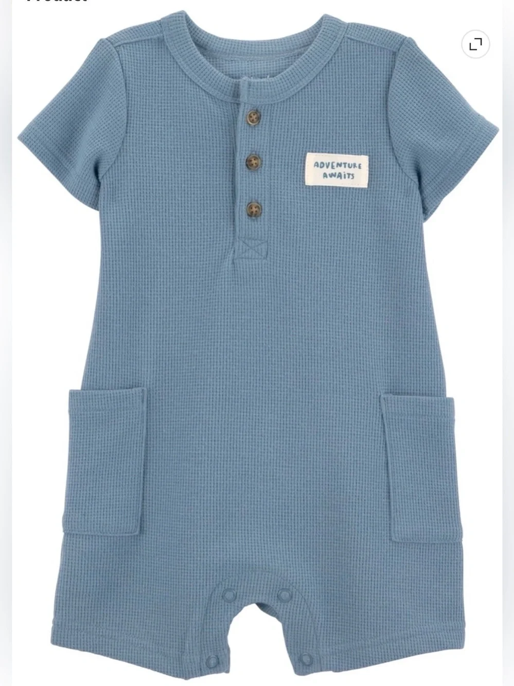 Carter’s Boys 18M Blue Adventure Awaits One-Piece Romper Boho Fall Lightweight